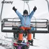 AVAWAY Ski Goggles Men, Snowboards Safety Black Glasses for Women, 100% UV Protection Anti Fog Anti-Scratch OTG Adult Goggles view 2