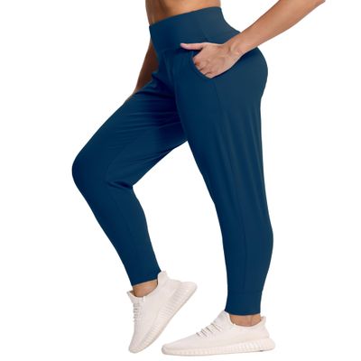 Dragon Fit Joggers for Women with Pockets,High Waist Workout Yoga Tapered Sweatpants Women's Lounge Pants Dark Blue Green