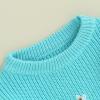 Mubineo Baby Girl Winter Clothes Cute Flower Sweater Crewneck Pullover Long Sleeve Knit Newborn Infant Sweaters (US, Age, 4 Years, 5 Years, Light Blue) view 4