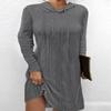 Akivide Womens Lightweight Hoodie Dress Casual Long Sleeve Knitted Hooded Sweatshirt Slim Knee Length Pullover Fall Clothes view 2