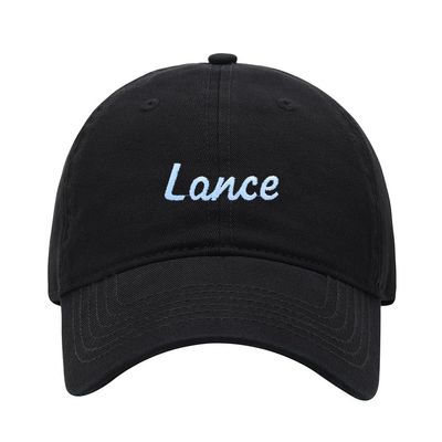 Baseball Cap Men Name Lance Gift Embroidered Washed Cotton Dad Hat Baseball Caps (Black,7 5/8)