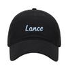 Baseball Cap Men Name Lance Gift Embroidered Washed Cotton Dad Hat Baseball Caps (Black,7 5/8) view 1