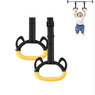 ZLXHDL Gymnastics Rings,Hanging Gymnastic Rings Strength Adjustable Straps Pull Ups Training Swing Set Accessories,Gym Rings for Indoor Outdoor(2m)