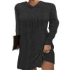 Akivide Womens Lightweight Hoodie Dress Casual Long Sleeve Knitted Hooded Sweatshirt Slim Knee Length Pullover Fall Clothes view 1