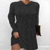 Akivide Womens Lightweight Hoodie Dress Casual Long Sleeve Knitted Hooded Sweatshirt Slim Knee Length Pullover Fall Clothes view 2