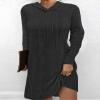Akivide Womens Lightweight Hoodie Dress Casual Long Sleeve Knitted Hooded Sweatshirt Slim Knee Length Pullover Fall Clothes view 3