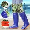 Hip Waders PVC Waterproof Fishing Hip Boots, Waterproof and Non Slip Adult Wading Boots, Fishing, Breeding, Transplanting Seedlings (Color : Blue2, Size : 7) view 2