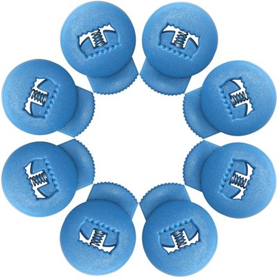 Jomeya Glove Locks, 8 Pack Baseball Glove Lace Locks, No More Knots Required, Universal Fit for Baseball and Softball Gloves (Sky Blue)