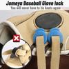 Jomeya Glove Locks, 8 Pack Baseball Glove Lace Locks, No More Knots Required, Universal Fit for Baseball and Softball Gloves (Sky Blue) view 2