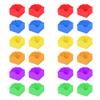 Alvinlite Billiard Chalk Storage Holder Plastic Portable Multi-Color Durable Billiard Pool Cue Chalk Holder Protective Cover Case Snooker Player Club Accessories 24PCS