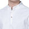 Maiyifu-GJ Men's Casual Linen Cotton Shirts Henley Long Sleeves V Neck Shirts Slim Fit Button Down Pullover T-Shirt (White,XX-Large) view 3