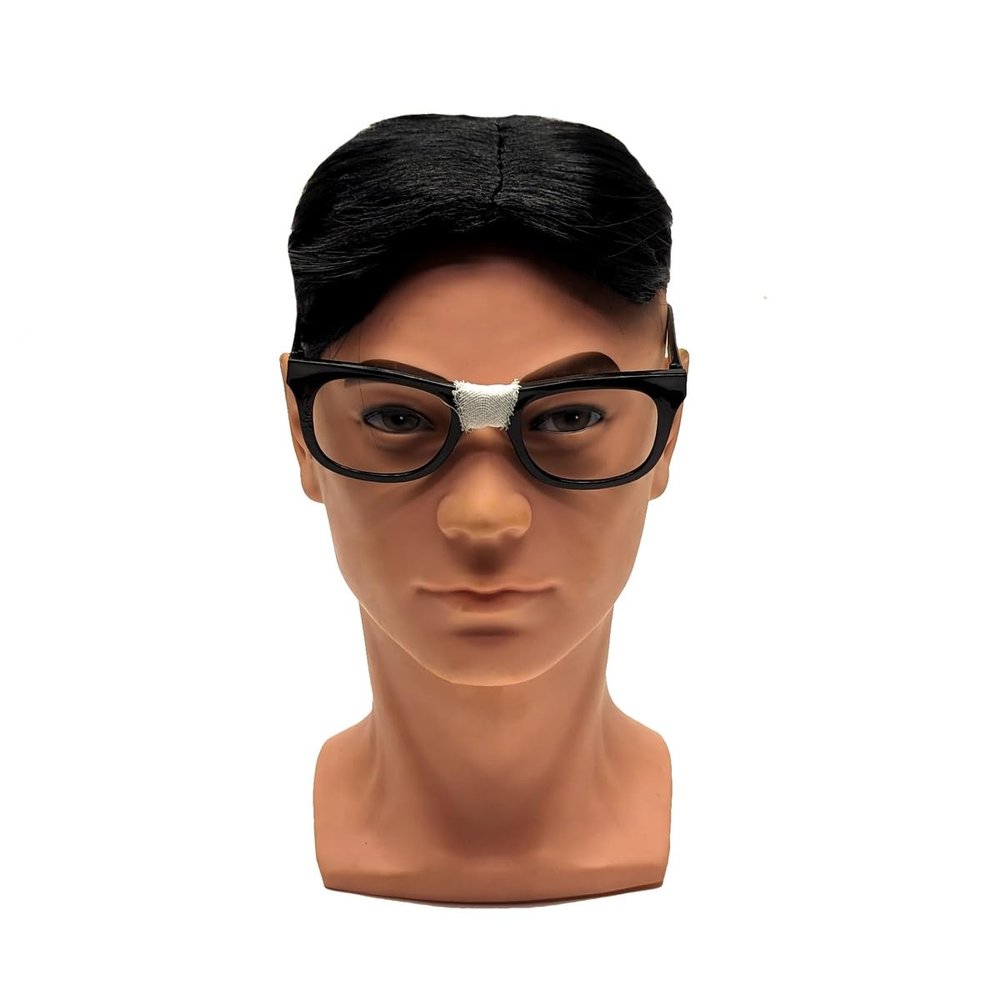Mens Black Toupee Fake Wig Male Hair Piece Topper Cosplay Funny Halloween Costume Accessory
