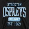 Stockton University Official Est. Date Unisex Adult Pull-Over Hoodie,Stockton Ospreys, Black, Medium view 2