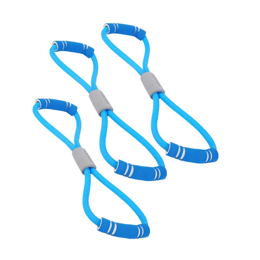 BESPORTBLE 3pcs Resistance Bands Blue Shape Elastic Exercise Bands for Strength Training and Physical Therapy Latex Material for Home Workouts and Fitness Activities