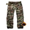 KOCTHOMY Mens Fleece Lined Hiking Pants,Winter Outdoor Thermal Casual Work Cargo Pants with Multi Pockets, No Belt,JR55 C29 Camo 30 view 1