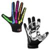 Glorious Traders Youth Football Gloves American Wide Receiver Football Gloves for Adult Men Women & Boys with Super Sticky Silicone Grip Palms Ultimate Performance Booster (Black, Adult X-Large) view 2