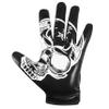 Glorious Traders Youth Football Gloves American Wide Receiver Football Gloves for Adult Men Women & Boys with Super Sticky Silicone Grip Palms Ultimate Performance Booster (Black, Adult X-Large) view 3