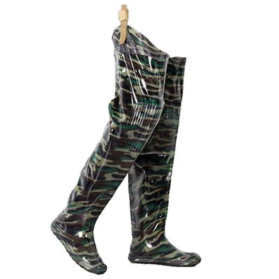 Hip Waders Male and Female Hip Waders, PVC Waterproof Knee and Hip Boots, Suitable for Fishing, Hunting, and Aquatic Industry (Color : Green 80cm, Size : 7.5)