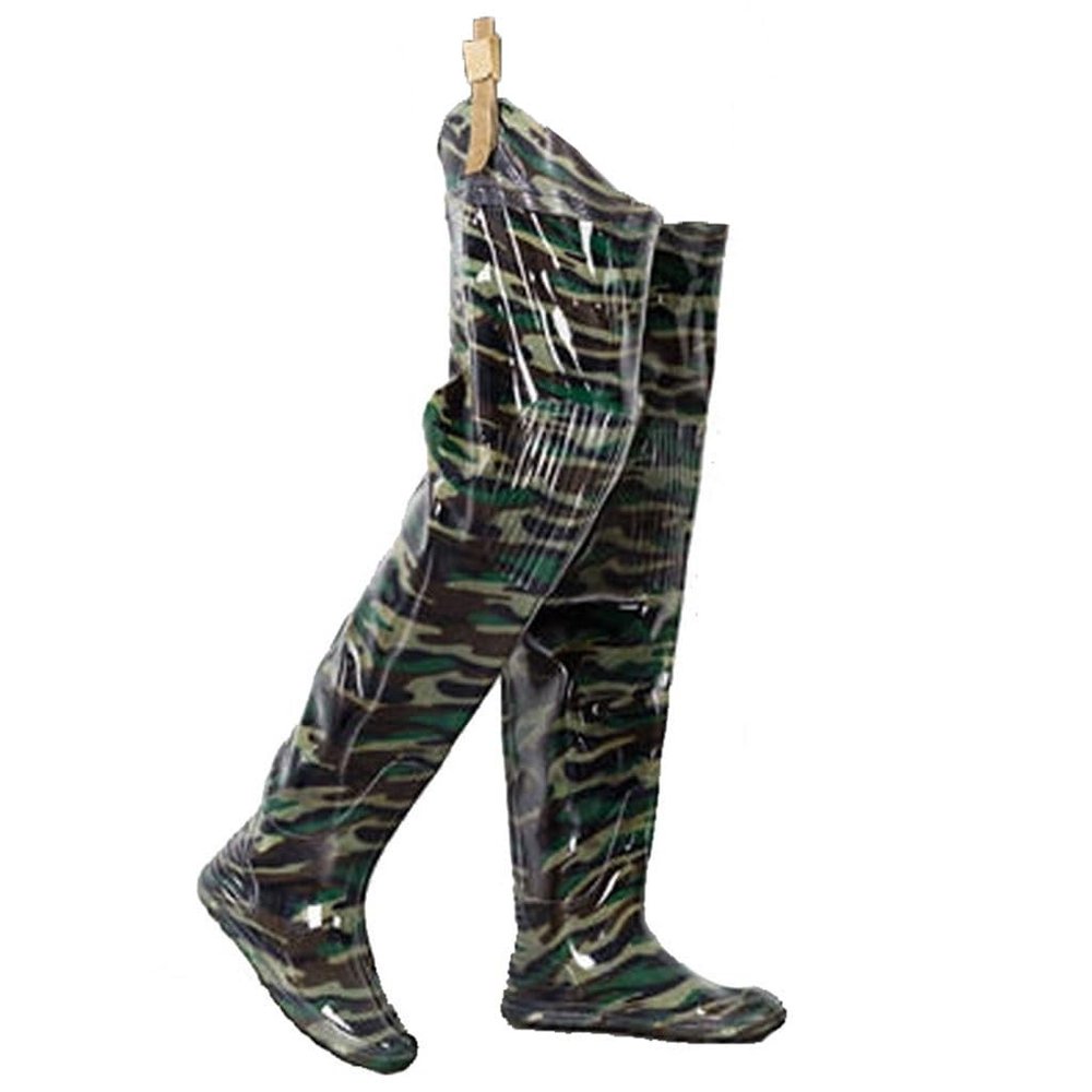 Hip Waders Male and Female Hip Waders, PVC Waterproof Knee and Hip Boots, Suitable for Fishing, Hunting, and Aquatic Industry (Color : Green 80cm, Size : 7.5)