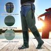 80cm High PVC Waterproof Fishing Hip Boots, Water Boots, Rice Planting Boots,Non Slip Oxford Sole (Color : Green, Size : 10) view 2