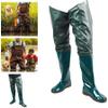 80cm High PVC Waterproof Fishing Hip Boots, Water Boots, Rice Planting Boots,Non Slip Oxford Sole (Color : Green, Size : 10) view 3