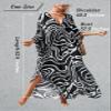 Leisureperiod Kaftan Dresses for Women Plus Size Summer Beach Dress Stripe Print V neck Cover Up Loose Soft Caftan Ethnic Wear Casual Dress view 2