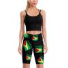 Flag of Guyana Women's Knee Length Leggings High Waist Yoga Workout Running Pants with Pocket 2XL view 1