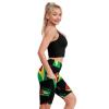 Flag of Guyana Women's Knee Length Leggings High Waist Yoga Workout Running Pants with Pocket 2XL view 2