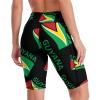 Flag of Guyana Women's Knee Length Leggings High Waist Yoga Workout Running Pants with Pocket 2XL view 4