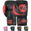Zafco Kids Boxing Gloves for Kids Junior Muay Thai Kick Boxing Training MMA Punching Bag Children Youth (Black Red, 4oz) view 1
