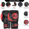 Zafco Kids Boxing Gloves for Kids Junior Muay Thai Kick Boxing Training MMA Punching Bag Children Youth (Black Red, 4oz) view 2