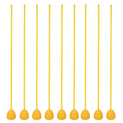 HDYZJQ 3.3/4/5ft Yellow Agility Poles, Soccer Training Poles for Outdoor Sports and Fitness, Sports Coaching Sticks with Removable Water and Sand Injection Base(Yellow-9,1m(3.3ft))