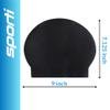 Sporti Kids Latex Swim Cap - Black view 2