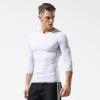 MEETYOO Men's Compression Long Sleeve Athletic Workout Shirt, White+White+White, XX-Large view 2