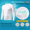 MEETYOO Men's Compression Long Sleeve Athletic Workout Shirt, White+White+White, XX-Large view 3
