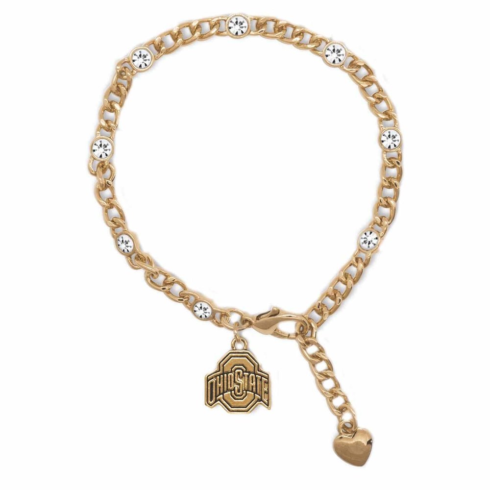 Ohio State Buckeyes Gold Lydia Bracelet Jewelry Gift Licensed OSU