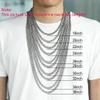 3.5mm,5mm,7mm Silver Necklace for Men, Mens Necklace Chains Stainless Steel Cuban Link Chain Necklace for Men and Boys, Mens Chain Hip-Hop & Cool Style, 316L Stainless Steel (5mm, 19 inch) view 3