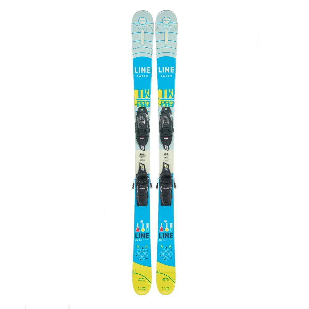 LINE Junior Wallisch Shorty Lightweight Durable Stable Freestyle All-Mountain Snow Skis 2024, 129, Binding: 4.5