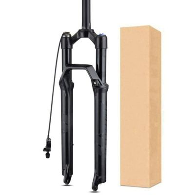 ZECHAO 120mm Travel Air Mountain Bike Suspension Forks,Aluminum Alloy 27.5/29inch Shock Absorber Mountain Bike Disc Brake 9mm Axle Outdoor (Color : Straight Remote Lock, Size : 29inch)