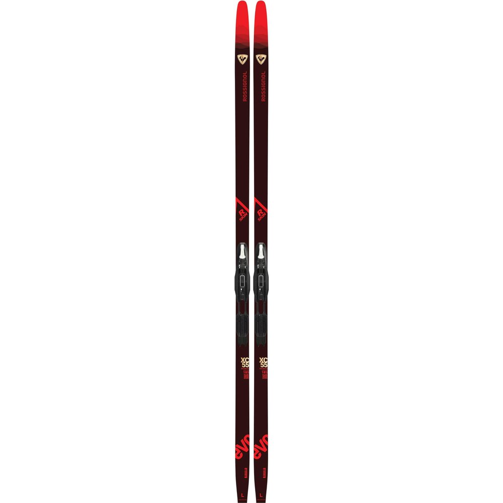Rossignol - Evo XC 55 R-Skin Cross Country Ski Pack + Control Step in Bindings Red Man - Men - Size 195 - Red