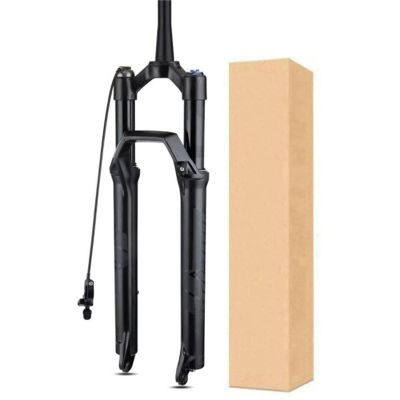 ZECHAO 120mm Travel Air Mountain Bike Suspension Forks,Aluminum Alloy 27.5/29inch Shock Absorber Mountain Bike Disc Brake 9mm Axle Outdoor (Color : Tapered Remote Lock, Size : 27.5inch)