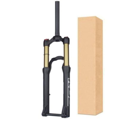 ZECHAO 20in Mountain Bike Suspension Fork,24in Aluminum Alloy 1-1/8" 15 * 100mm Disc Brake Shoulder Control Bike Shock Absorber Forks Outdoor (Color : Black Gold, Size : 20inch)