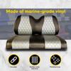 Golf Cart Seat Cover | Universal Fit Club Car DS, Yamaha, & More | Replacement Golf Car Precedent Accessories | Durable Waterproof Front and Rear Seat Cover With Diamond Stitching | A2Z - Black/Silver view 2