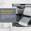 Golf Cart Seat Cover | Universal Fit Club Car DS, Yamaha, & More | Replacement Golf Car Precedent Accessories | Durable Waterproof Front and Rear Seat Cover With Diamond Stitching | A2Z - Black/Silver view 3