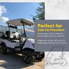 Golf Cart Seat Cover | Universal Fit Club Car DS, Yamaha, & More | Replacement Golf Car Precedent Accessories | Durable Waterproof Front and Rear Seat Cover With Diamond Stitching | A2Z - Black/Silver view 4