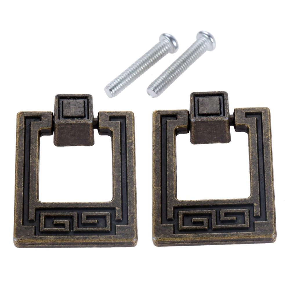 Southst 2pcs Vintage European Wooden Wine Box Furniture Handle Knobs Chinese Hardware Cabinet Cupboard Pull Handles 30x40mm