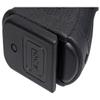 NDZ Performance JP6 Grip Plug for Glock Gen 4-5 G17 G19 G22 G23 G24 G31 G32 G34 G35  Black Insert, Custom Laser Engraved Design with Pink Color Fill  US Flag Police view 4