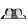 Golf Cart Seat Cover | Universal Fit for Club Car DS, Yamaha & More | Replacement Golf Car Precedent Accessories | Durable Waterproof Front Seat Cover with Diamond Stitching | A2Z - Black/White view 1