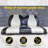 Golf Cart Seat Cover | Universal Fit for Club Car DS, Yamaha & More | Replacement Golf Car Precedent Accessories | Durable Waterproof Front Seat Cover with Diamond Stitching | A2Z - Black/White view 2