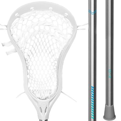 Warrior Evo Jr+ Complete Lacrosse Stick (White/Silver)